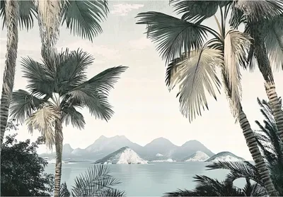 Produktbild von Fototapete - Dschungel Berge Natur - 300x210 cm - inklusive kleister - Vlies Tapete - Vliestapete Wohnzimmer Schlafzimmer Küche Modern Wandtapete