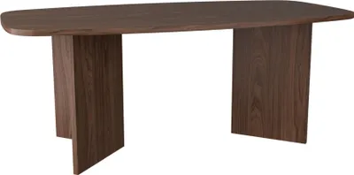 Produktbild von Selsey Piano – Esstisch rechteckig mit abgerundeten Ecken, 190 cm, Holzoptik Nussbaum Wisconsin