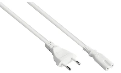 Produktbild von Euro-Netzkabel Typ C auf C7/Euro 8 Buchse, weiß, 10m, 0,75mm²