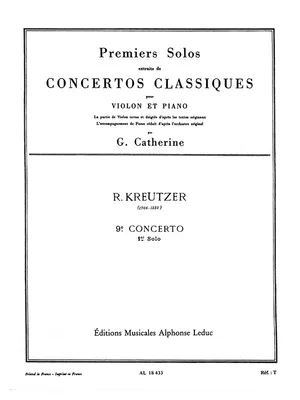 Produktbild von Solo no.1 du concert no.9 pour violon et orchestre pour violin et piano
