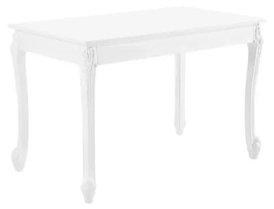 Zdjęcie produktu dla Stół do jadalni Lucious - 116x66x76 cm - MDF i tworzywo sztuczne - Biały - Stylowy wygląd