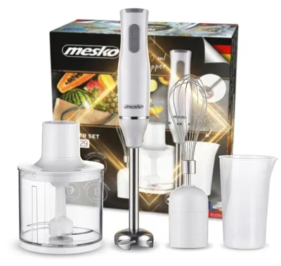 Zdjęcie produktu dla mesko Blender ręczny wielofunkcyjny MS4629, 800W, 2 prędkości, stalowe ostrza