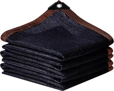 Produktbild von Sonnensegel Schattierstoff, 80-90 % UV-Schutz, Schattiernetz, Schwarz mit Ösen, Sonnenschutz für Garten, Pergola, Gewächshaus, Hühnerstall, Terrassenp