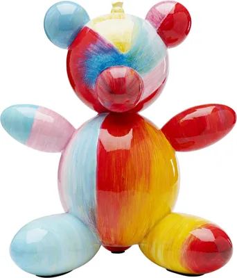 Dekofigur Regenbogenbär, handbemalt, 36x32x22 cm, Unikat