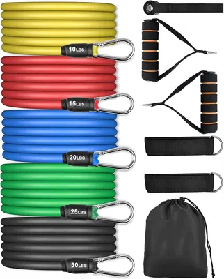 Produktbild von POUREX Fitnessbänder 11-teilig, Latex, Zubehör, Schwarz