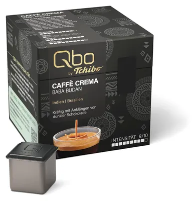 Produktbild von Tchibo Qbo Caffè Crema Buna Enteta Premium Kaffeekapseln, 27 Stück (Caffè Crema, Intensität 04/10, mild-aromatisch), nachhaltig & aus 70% nachwachsenden Rohstoffen¹