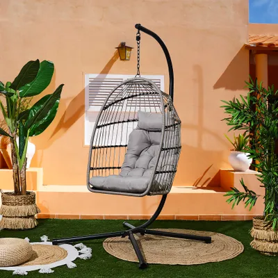 Image de Fauteuil Suspendu - HOME DECO FACTORY - Hanoi - Aérien - Gris