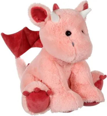Obrázok produktu pre Plyšová hračka drak, ružová, 30 cm, mäkká, moderný dizajn