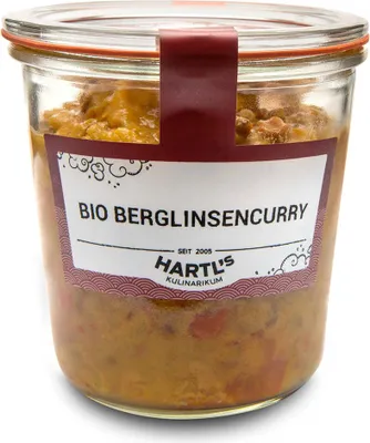Produktbild von Berglinsencurry 460g  - Fertiggericht von Hartls Kulinarikum