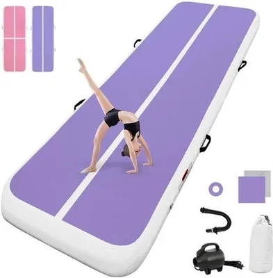 Produktbild von Elektrische Luftpumpe, 10 cm hoch, 3 Meter Turnmatte, Matte, Gymnastikmatte, Yogamatte, Camping, Trainingsmatte