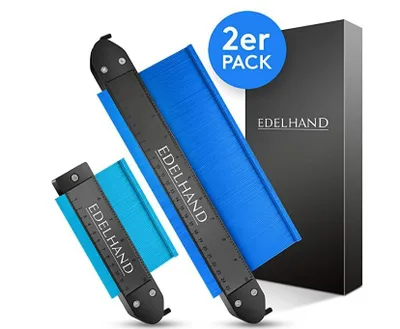 Produktbild von Abschließbare Konturenlehre,1 Stück 25cm und 12cm Profilkopierer Konturen Zimmerei Werkzeuge DIY Fliesen- oder Parkettrenovierungslehre Duplizierung für unregelmäßige Objektmessungen