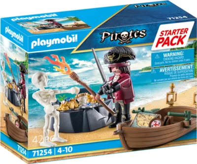 Produktbild von PLAYMOBIL Pirates 71254 Starter Pack Pirat mit Ruderboot