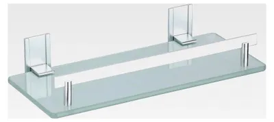 Produktbild von Bad Regal Tabarca Eckregal Duschregal aus Aluminium und Glas - kleben und Bohren