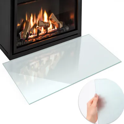 Zdjęcie produktu dla Szklana płyta podłogowa do pieca kominkowego 140 x 70 cm – wygląd szkła mlecznego – ciemny grafit – płyta przeciwiskrowa – płyta chroniąca przed wysoką temperaturą – szkło bezpieczne ESG – szklana płyta kominkowa – szklana osłona podłogi