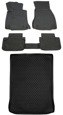 Gummi Kofferraumwanne + Fußmatten Set für 5er BMW G30 Limo, Bj. 11/2017-