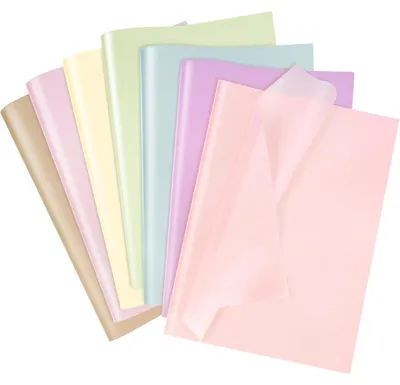 Zdjęcie produktu dla Papier do pakowania, 70 arkuszy, 7 kolorów, z brokatem, metaliczny, wymiary 50x35 cm