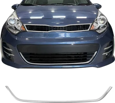 Obrázek produktu pro Lišty mřížky chladiče Lišty mřížky chladiče pro Kia Rio hatchback 2011-2017 chrom stříbrná