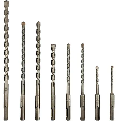 Image de Kit de perçage SDS-Plus, 7 pièces, avec embouts cruciformes, PGM 5/6/8 x 110 mm, 6/8/10/12 x 160 mm