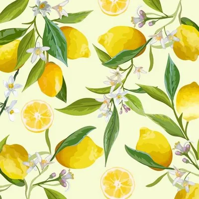 Produktbild von 20 Servietten Salerno - Natürliche Zitronenzweige 33x33cm