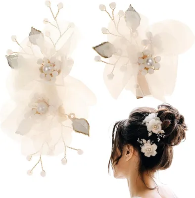 Productafbeelding van Parels Haarspelden 2 Stuks Parels Haaraccessoires voor Meisjes