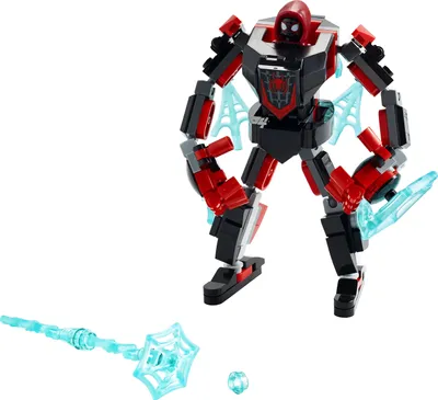 Produktbild von LEGO 76171 Spider-Man Miles Morales Mech Set, Actionfigur für Jungen und Mädchen ab 7 Jahren, Marvel Super Heroes Spielset