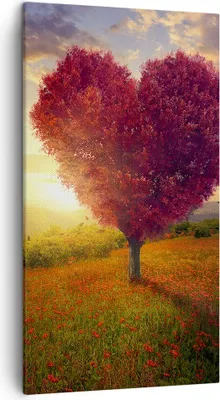 Produktbild von Bild auf Leinwand - Leinwandbild - Baum Wiese Blume - 45x80cm - Wand Bild - Wanddeko - Wandbilder - Leinwanddruck - Bilder - Kunstdruck - Wanddekoration - Leinwand bilder - Wandkunst - PA45x80-3790