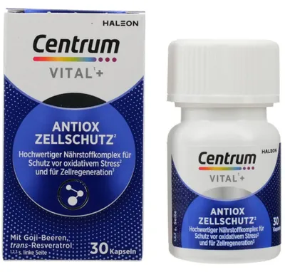 Imagen del producto de Centrum Vital+ Cápsulas Antioxidantes para la Protección Celular, 30 cápsulas