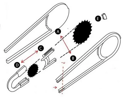 Immagine prodotto di Hebie Chainglider 350 V44T A18-22T 24/26 pollici aperto nero