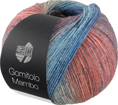 Produktbild von Lana Grossa - Gomitolo Mambo 2035 pflaume erdbeer hellbeige jeans hellblau beere hellgrau