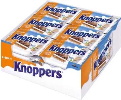 Zdjęcie produktu dla Knoppers Peanut Wafelek mleczno-orzeszkowy 25 g x 24 sztuk