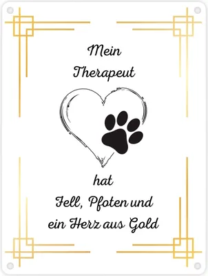 Produktbild von Hund Metallschild in 15x20 cm ein dekoratives Blechschild für Tierliebhaber