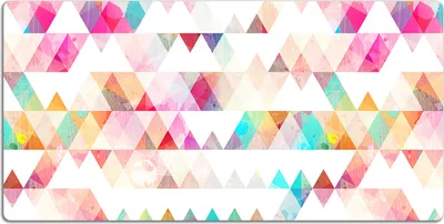 Produktbild von Schreibtischmatte Tischunterlage 100x50 cm Mauspad - Regenbogengeometrie.