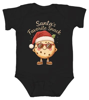 Productafbeelding van Kerstkoekjes: Grappig cadeau, unisex babyromper, zwart, maat 3/6 maanden