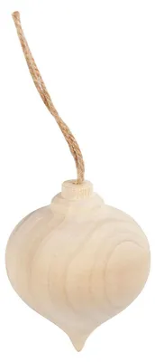 Image de Hanger Puntige Houten Kerstbal