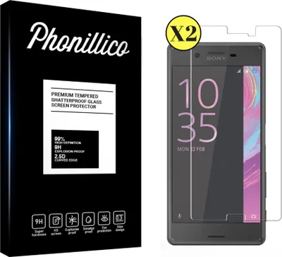 Zdjęcie produktu dla Szkło hartowane do Sony Xperia X [2 sztuki] Folia ochronna na ekran odporna na zarysowania Phonillico®