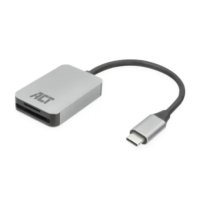 Obrázek produktu pro ACT AC7056, MicroSD (TransFlash), MicroSDHC, MicroSDXC, SD, SDHC, SDXC, Šedá, 5000 Mbit/s, Hliník, USB 3.2 Gen 1 (3.1 Gen 1) Type-C, 209 mm