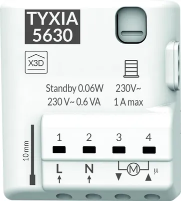 Image de Récepteur radio nanomodule Tyxia 5630 pour moteur de volet roulant jusqu'à 1 A - DELTA DORE - 6351401