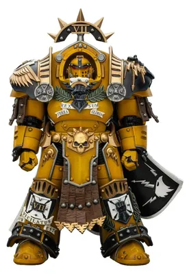Produktbild von Joy Toy (CN) JT03295 - Warhammer Imperial Fists Actionfigur Legion Praetor in Tartaros Terminator Armourwith Power Sword and Vigil Storm Shield 14 cm -