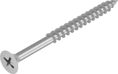 Immagine prodotto di SECCARO Vite per pannelli truciolari 5 x 70 mm, acciaio inox V2A VA A2, vite per legno con filettatura parziale, intaglio a croce / PZ, 100 pezzi