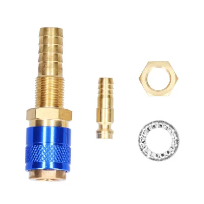 Imagen del producto de Conector rápido, conector para manguera, conector rápido de latón, conector rápido M10, conector para soplete de soldadura TIG, accesorio para equipos de soldadura