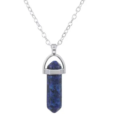 Produktbild von Agar Halskette Blau - Elegante Naturstein Schmuck für jeden Tag KP34126