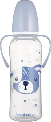 Obrázok produktu pre 250 ml faa s dradlami, modr pes, 12 mesiacov+