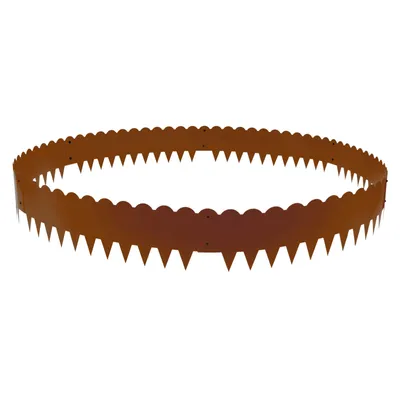 Zdjęcie produktu dla 102x25cm metalowe obrzeże ogrodowe Gięte obrzeże trawnikowe Brązowe