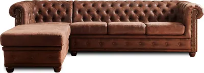 Produktbild von Best Mobilier Winston, Ecksofa, Braun, 4 Sitz(e), Winston, Mikrofaser, Holz
