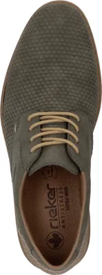 Produktbild von Rieker Herren Schnürschuh Halbschuh extra weit leicht geometrisches Muster 16504, Größe:43 EU, Farbe:Grün