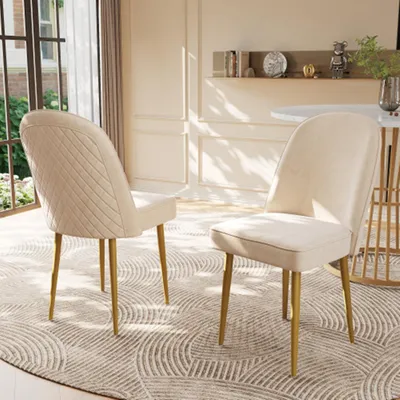 Produktbild von 2 Esszimmerstühle,Samt-Stühle,modisch und bequem,für Esszimmer, Wohnzimmer und Arbeitszimmer