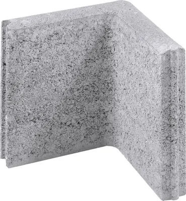 Produktbild von Kann Randstein Ecke mit Nut- und Feder 25 x 25 x 5 cm grau