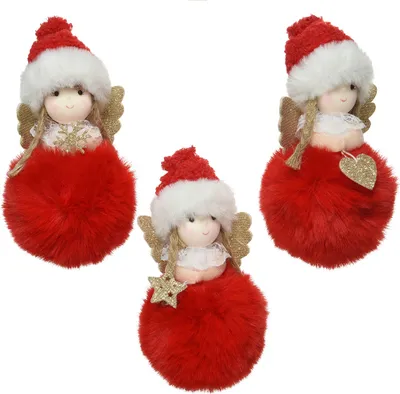 Produktbild von Christbaumschmuck Christkind / Engel 15cm rot, 1 Stück sortiert