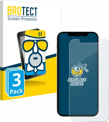 Produktbild von 3x BROTECT Entspiegelungs Schutzglas für Apple iPhone 12 / 12 Pro Schutzfolie Panzer Folie Glas Display Schutz matt