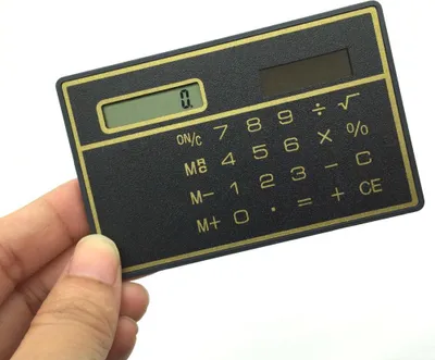 Produktbild von Solarkartenrechner Ultradünne Handheld-Office-Computer Student Mini Pocket schwarz